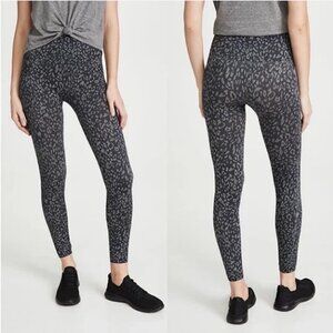 SPANX Look at Me Now Seamless Leggings Indigo Leopard Animal Print High Rise M